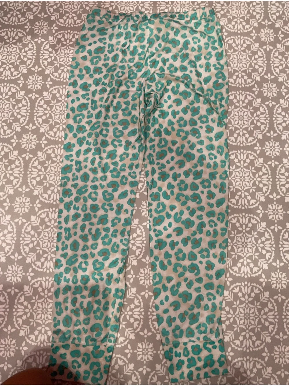 Justice Girls Teal Leopard Long Sleeve Top & Pants Set Size 12 New